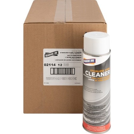 Genuine Joe CLEANER, STST, AEROSOL, 15OZ, 12PK GJO02114CT